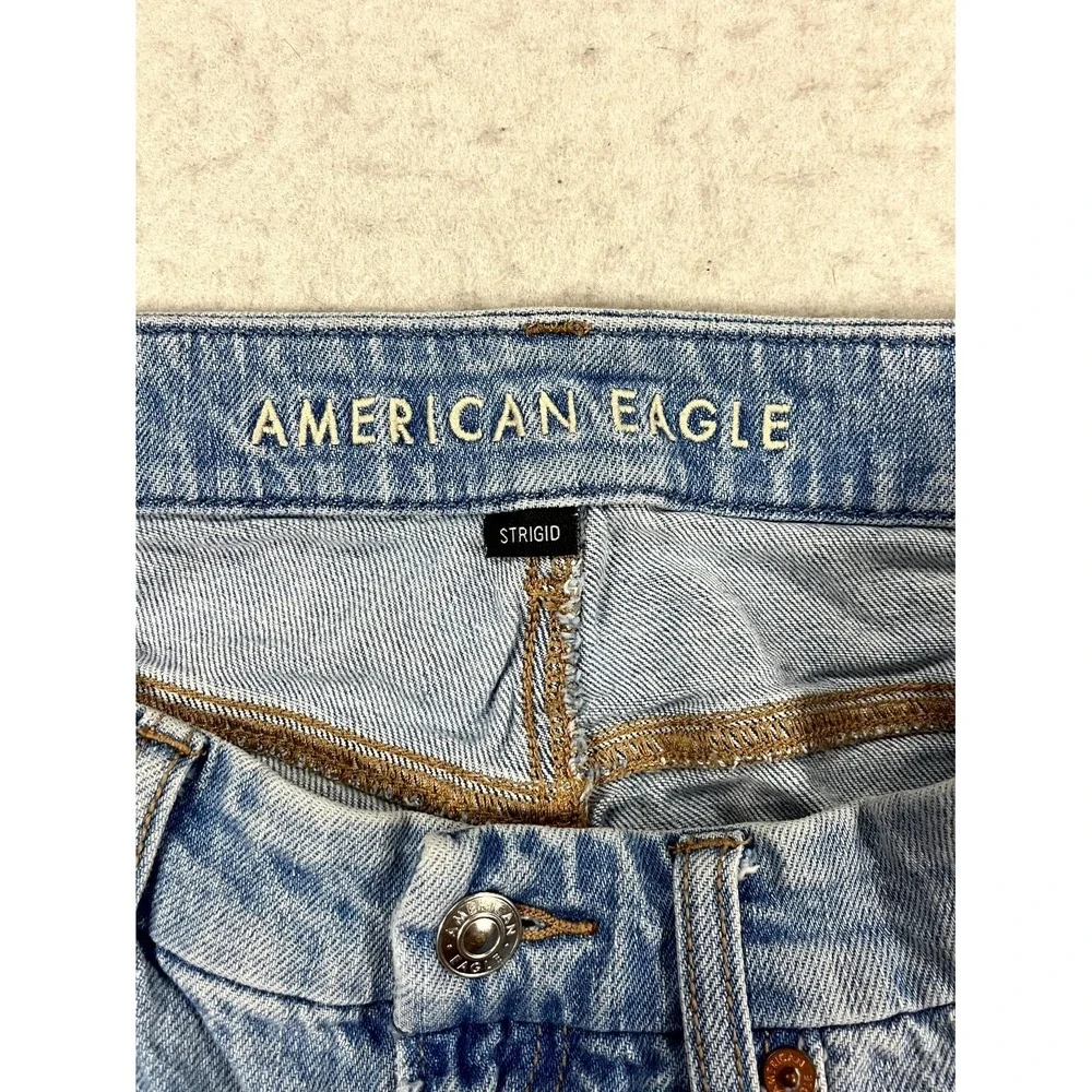 American Eagle‎ Outfitters Strigid Cut Off Shorts Womens 6 Blue Denim Distressed